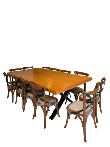 #002 JUEGO DE COMEDOR GHOST 12 SILLAS